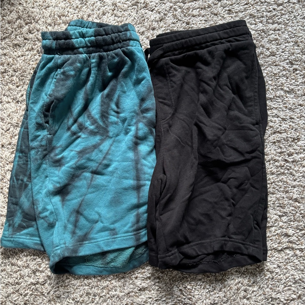 Men’s Teal and Black Shorts Set
